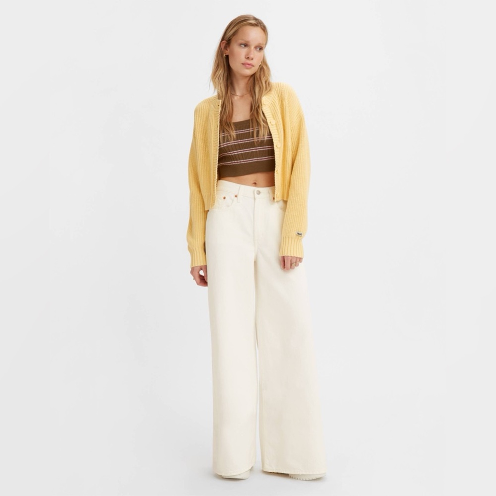 NWT Levi's XL Flood Women's Off-White Wide-Leg Jeans